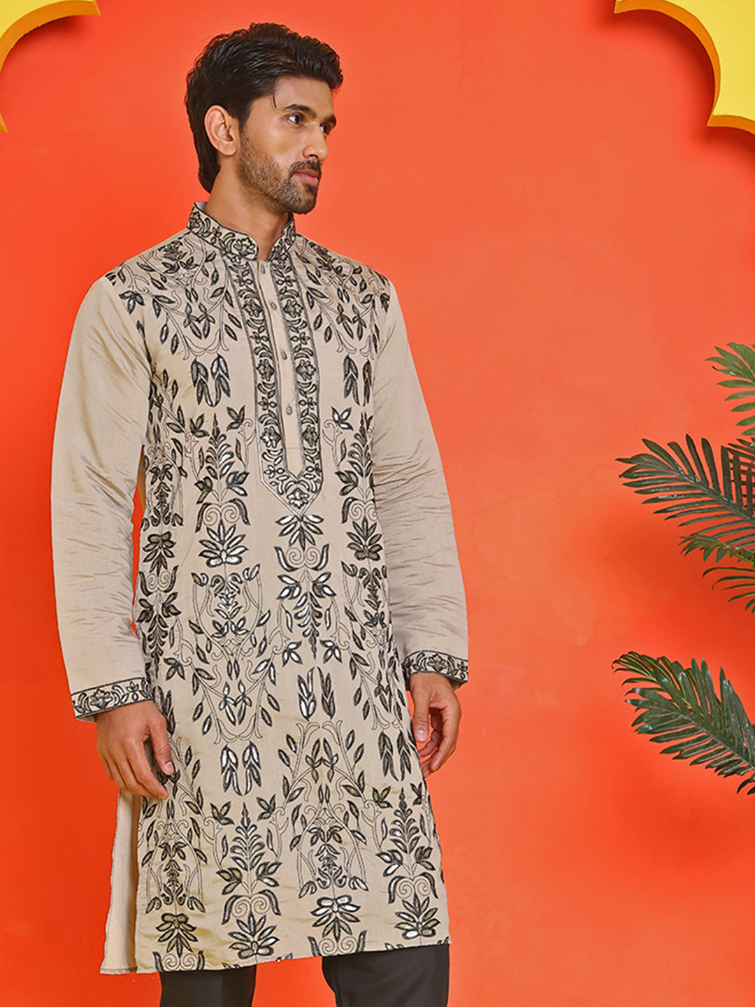 Embroidered &amp; Sequins Kurtas For Men
