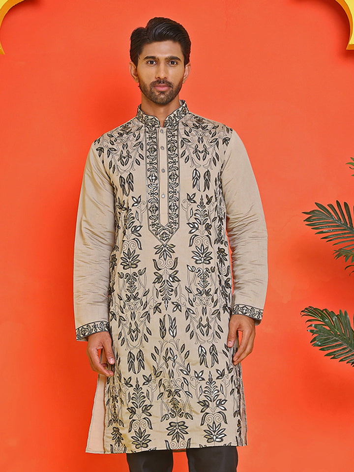 Embroidered &amp; Sequins Kurtas For Men