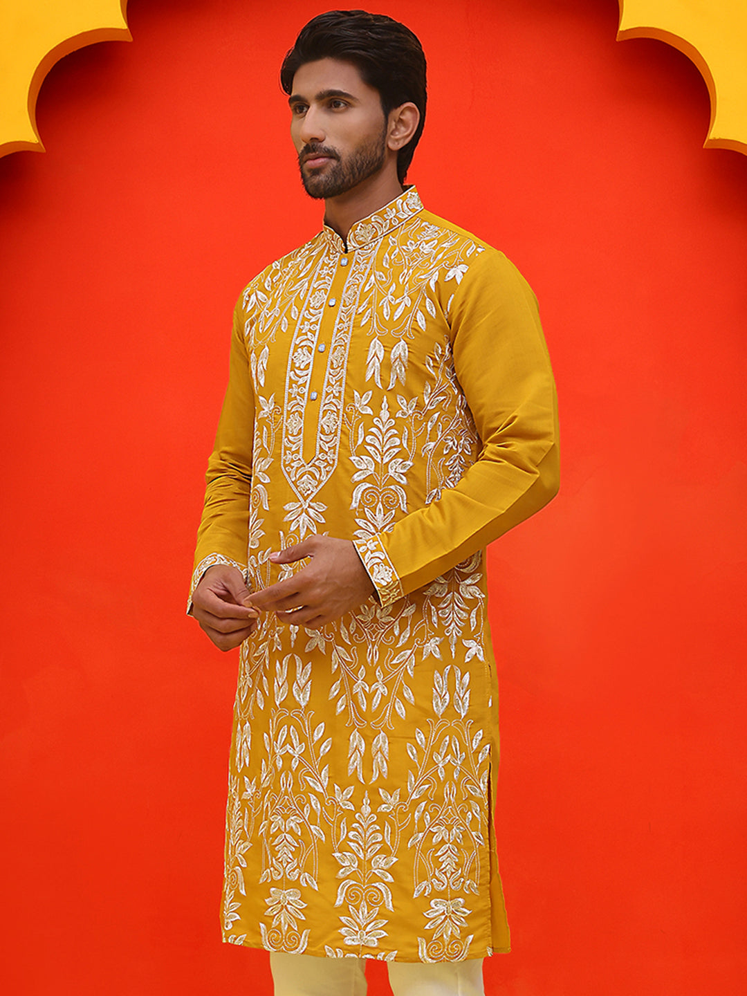 Embroidered &amp; Sequins Kurtas For Men