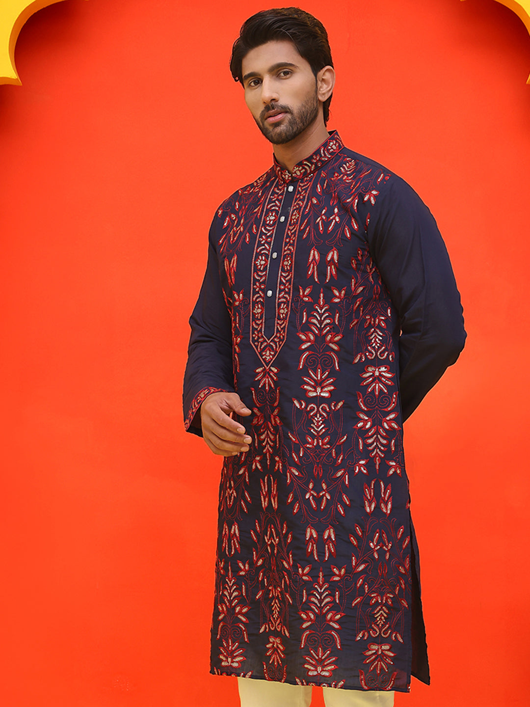Embroidered & Sequins Kurtas For Men