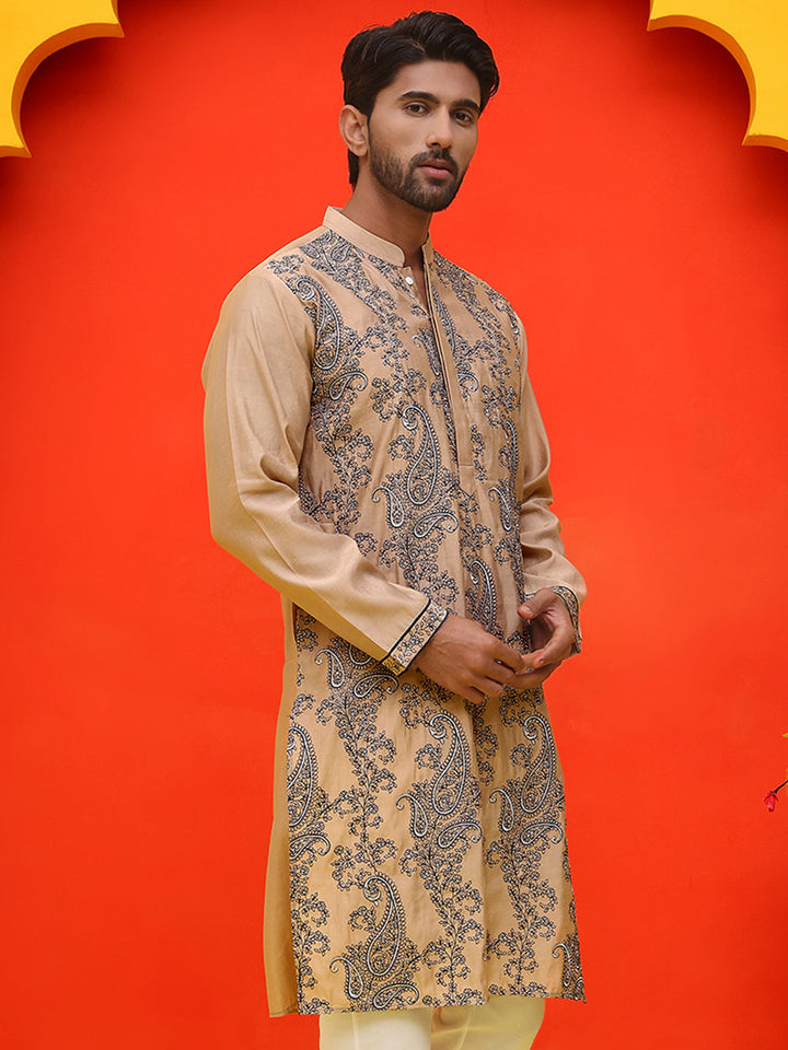 Embroidered &amp; Sequins Kurtas For Men