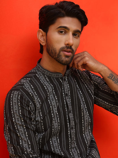 Self Design Straight Kurta For Men.