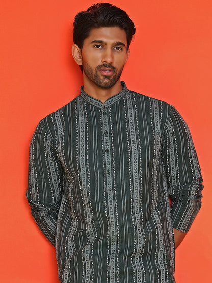 Self Design Straight Kurta For Men.