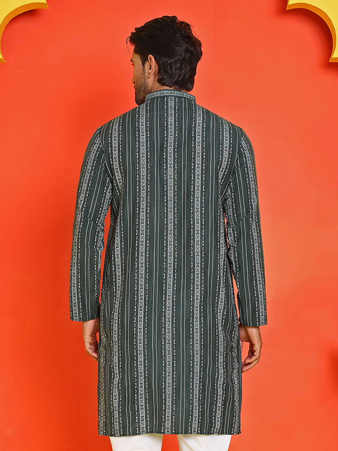 Self Design Straight Kurta For Men.