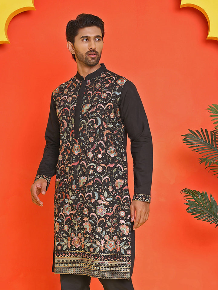 Floral Embroidered Straight Kurtas