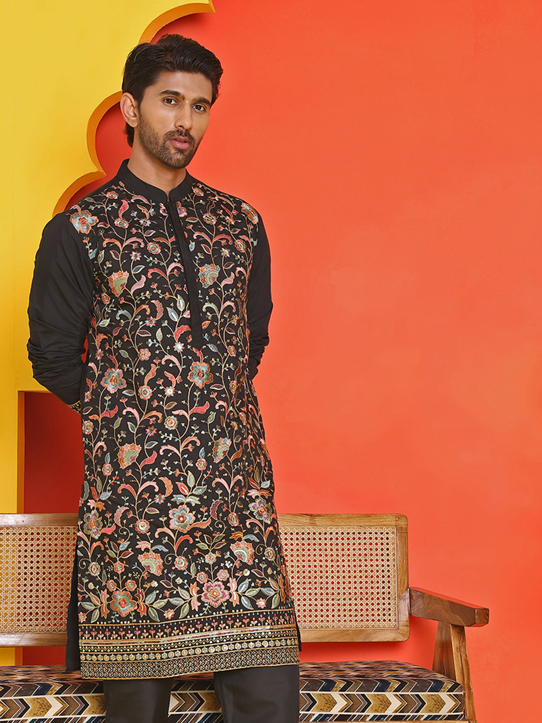 Floral Embroidered Straight Kurtas
