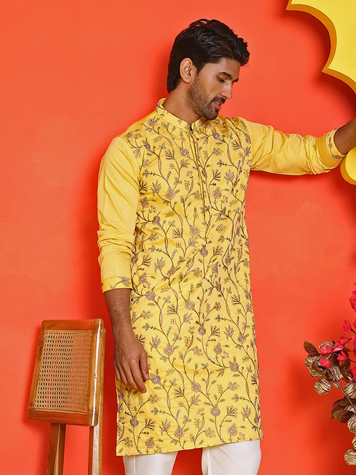 Floral Embroidered Straight Kurtas