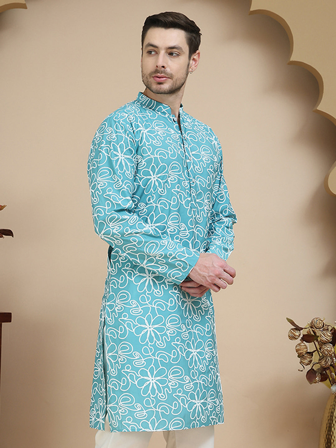 Floral Printed Kurtas For Men
