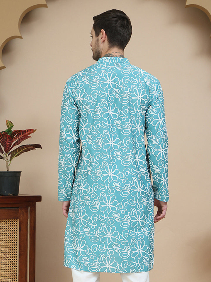 Floral Printed Kurtas For Men