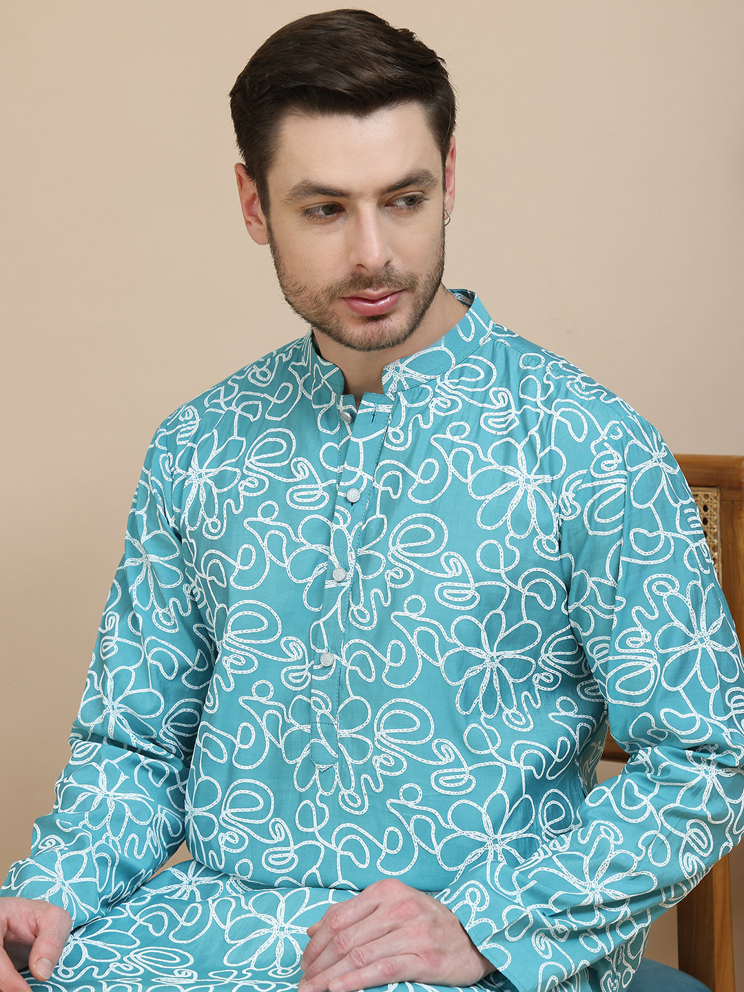 Floral Printed Kurtas For Men