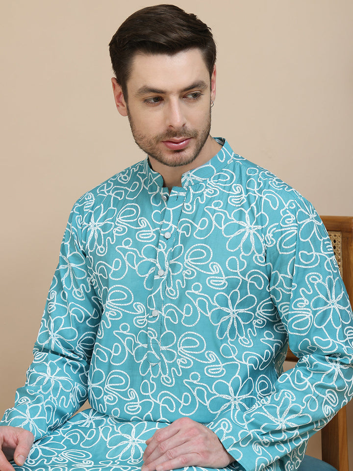 Floral Printed Kurtas For Men
