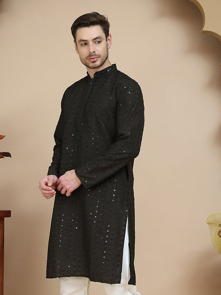 Embroidered Cotton Kurtas For Men