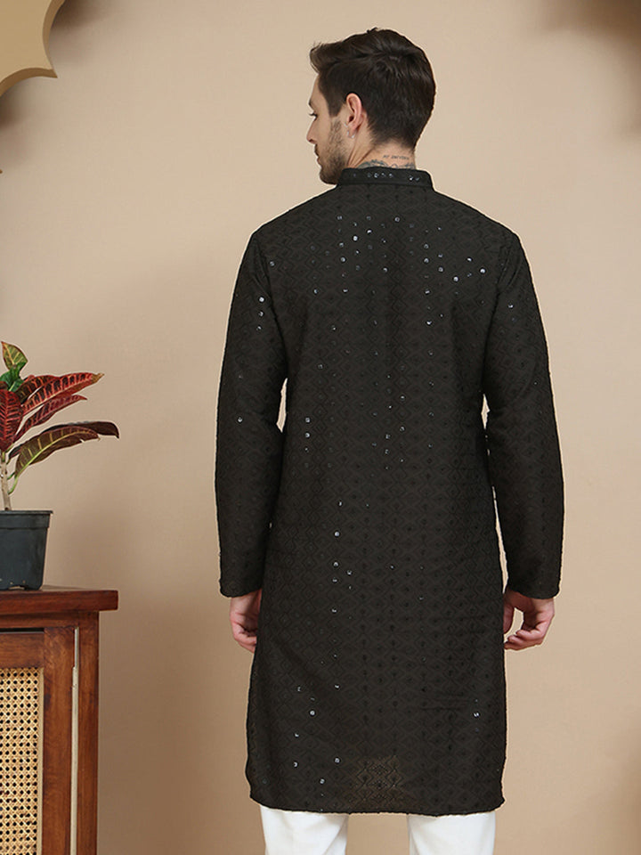 Embroidered Cotton Kurtas For Men