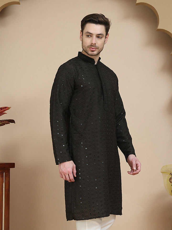 Embroidered Cotton Kurtas For Men