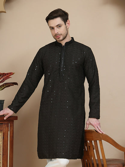 Embroidered Cotton Kurtas For Men