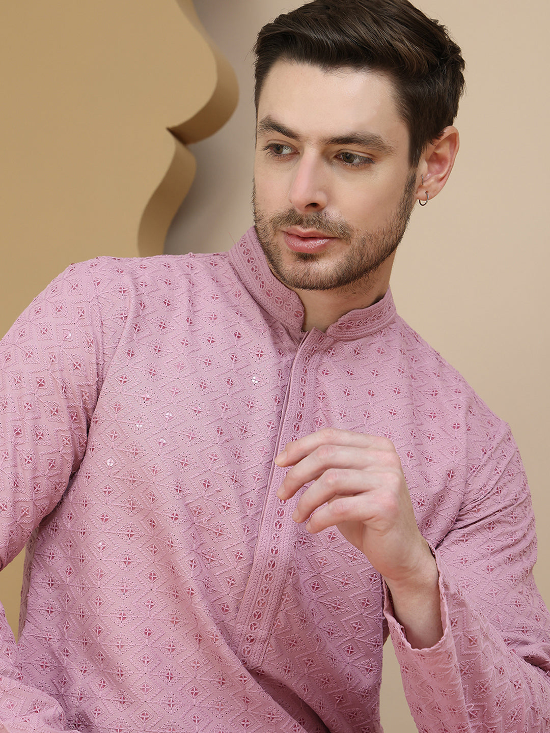 Embroidered Cotton Kurtas For Men