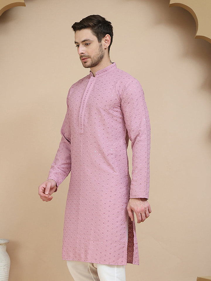 Embroidered Cotton Kurtas For Men