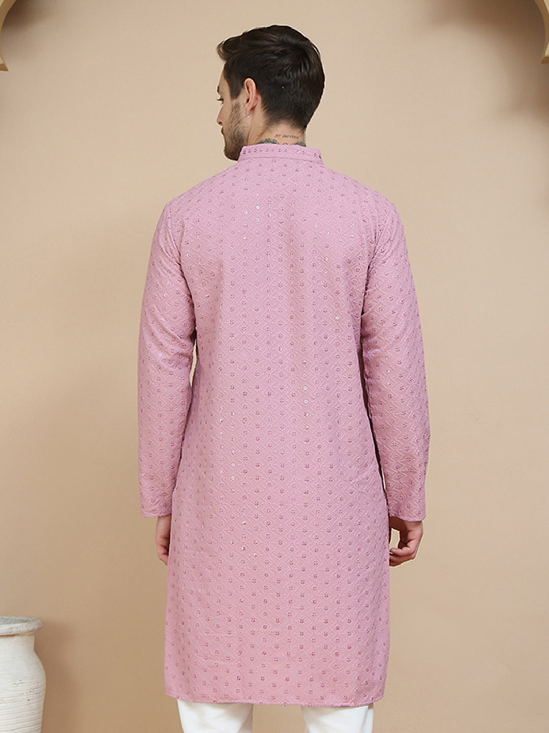 Embroidered Cotton Kurtas For Men