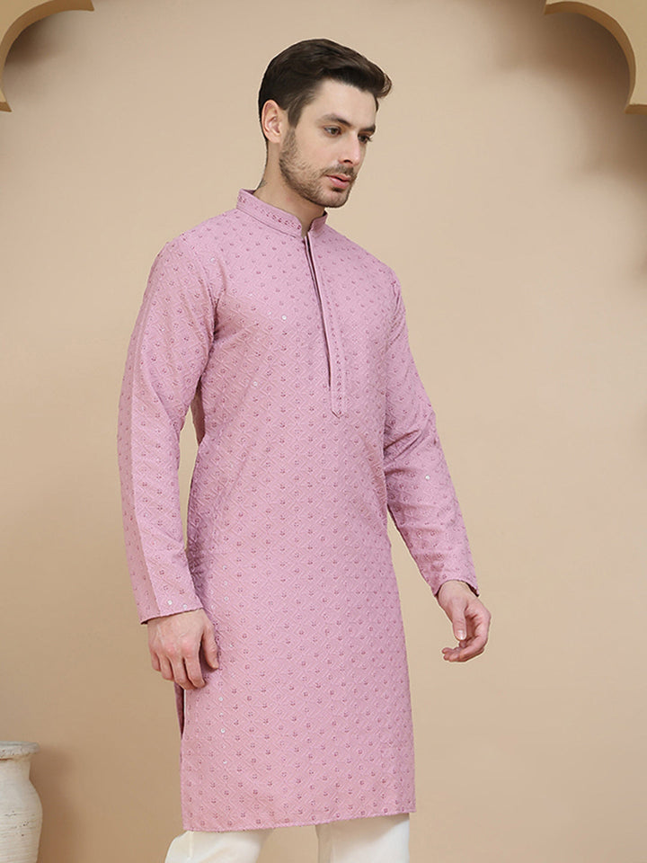 Embroidered Cotton Kurtas For Men