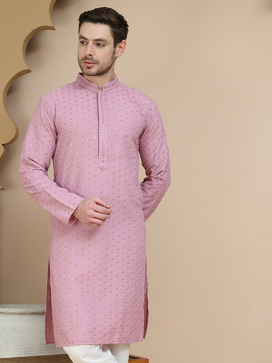 Embroidered Cotton Kurtas For Men