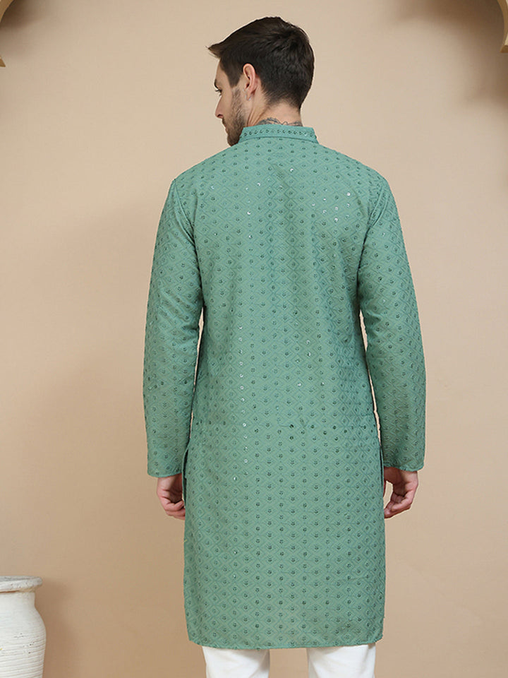Embroidered Cotton Kurtas For Men
