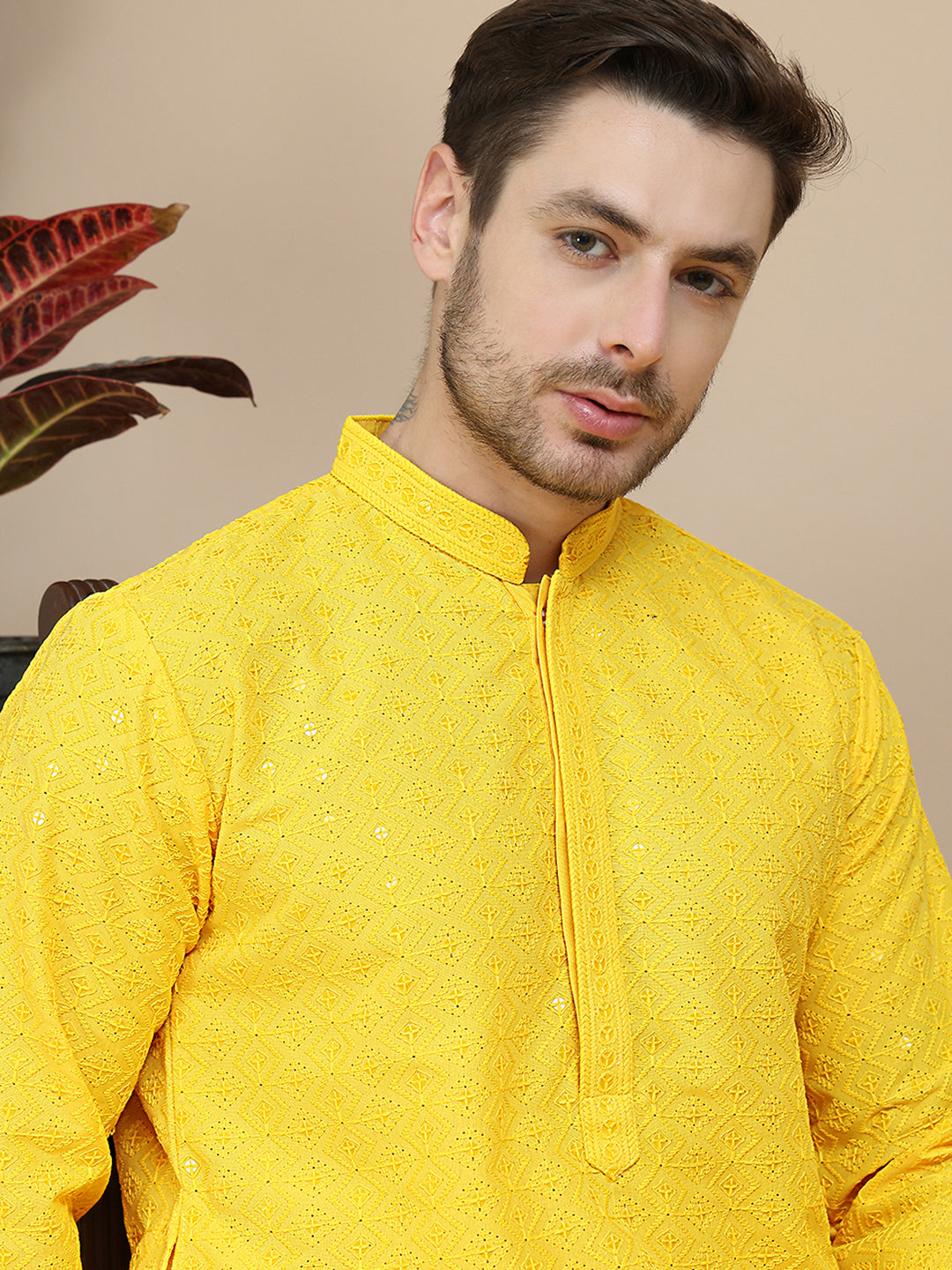 Embroidered Cotton Kurtas For Men