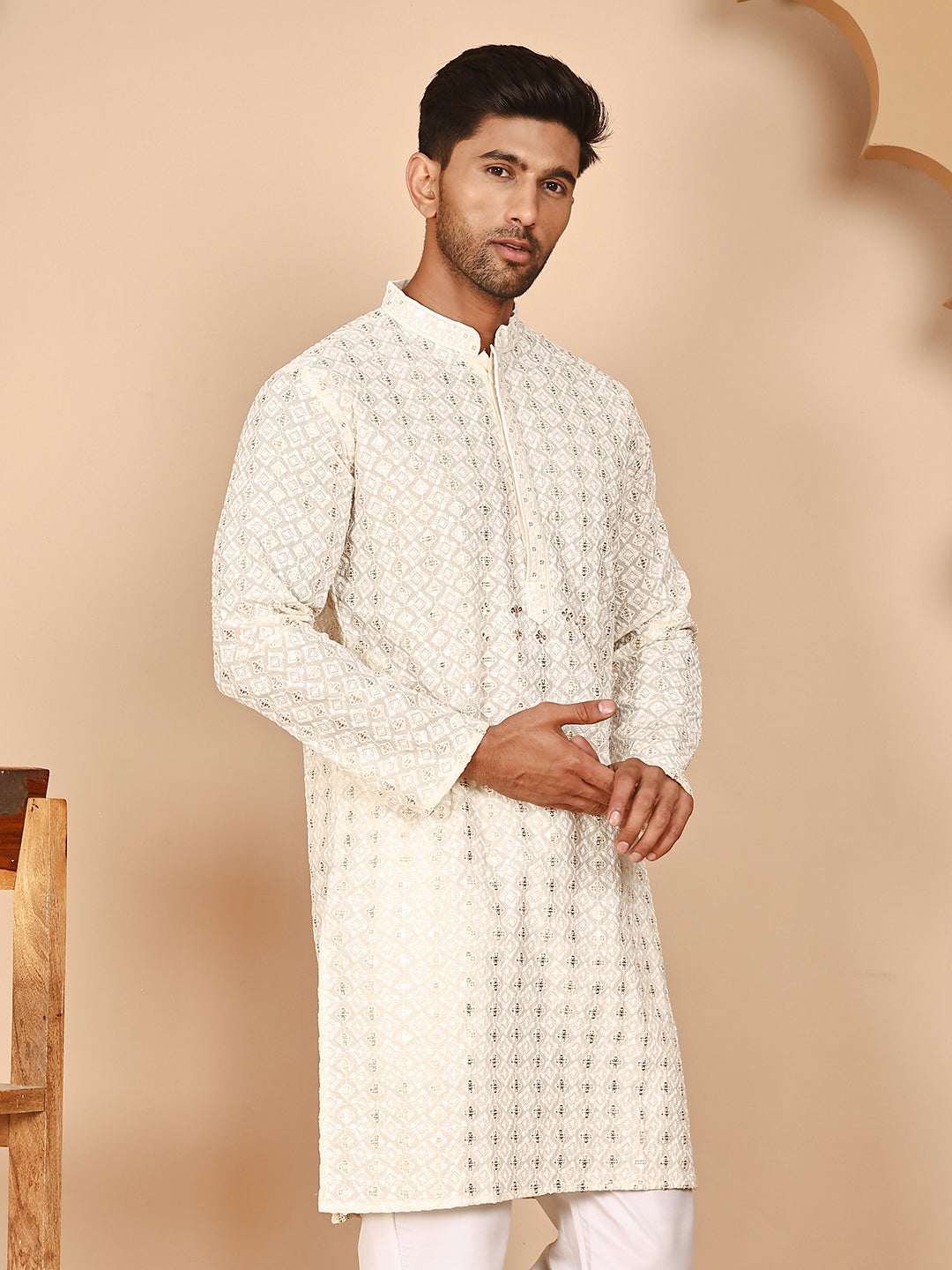 Men’S Ethnic Cotton Embroidered Kurtas