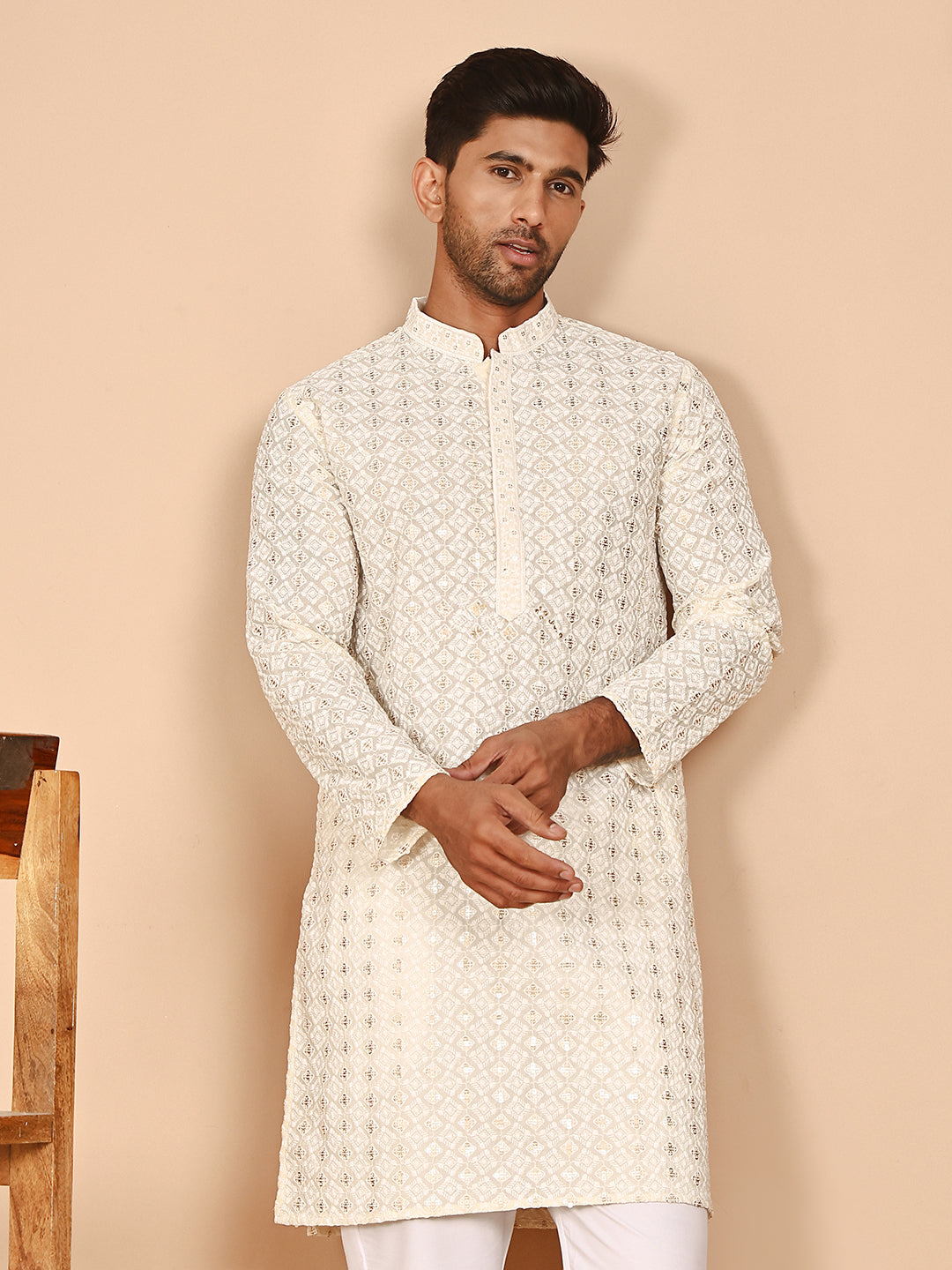 Men’S Ethnic Cotton Embroidered Kurtas