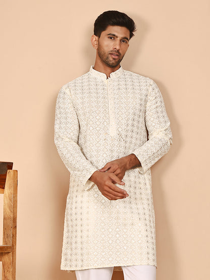 Men’S Ethnic Cotton Embroidered Kurtas