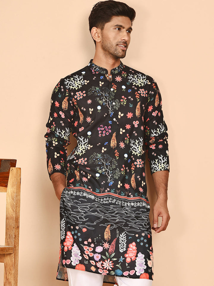 Floral Printed Cotton Blend Kurtas