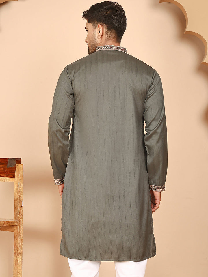 Embroidered Neck Kurtas For Men