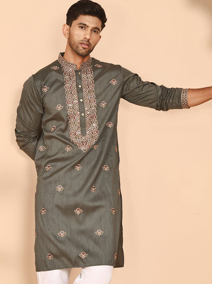 Embroidered Neck Kurtas For Men