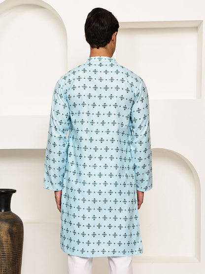Traditional Floral Printed Kurta For Men