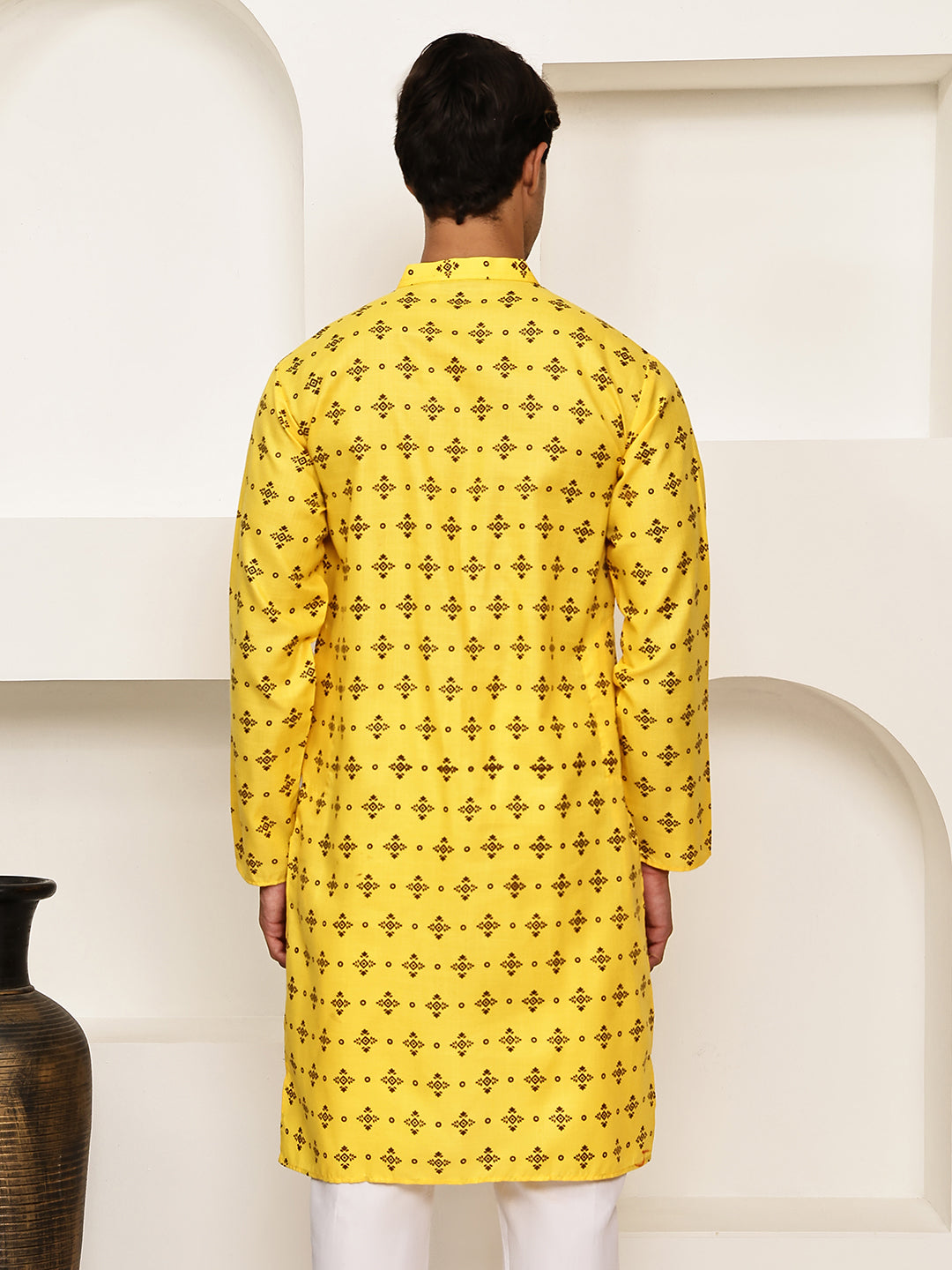 Traditional Floral Printed Kurta For Men
