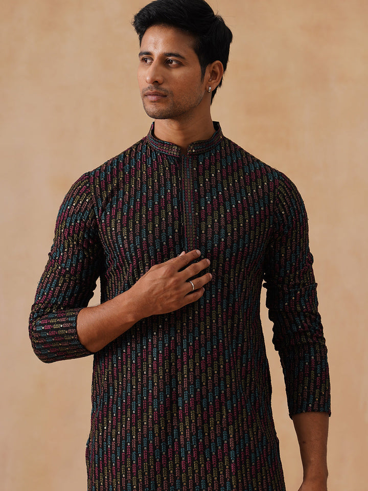 Viscose Rayon Embroidered Kurta