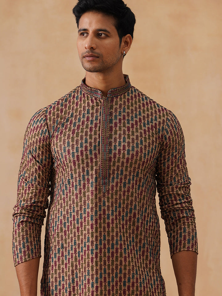 Viscose Rayon Embroidered Kurta