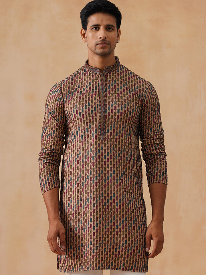 Viscose Rayon Embroidered Kurta