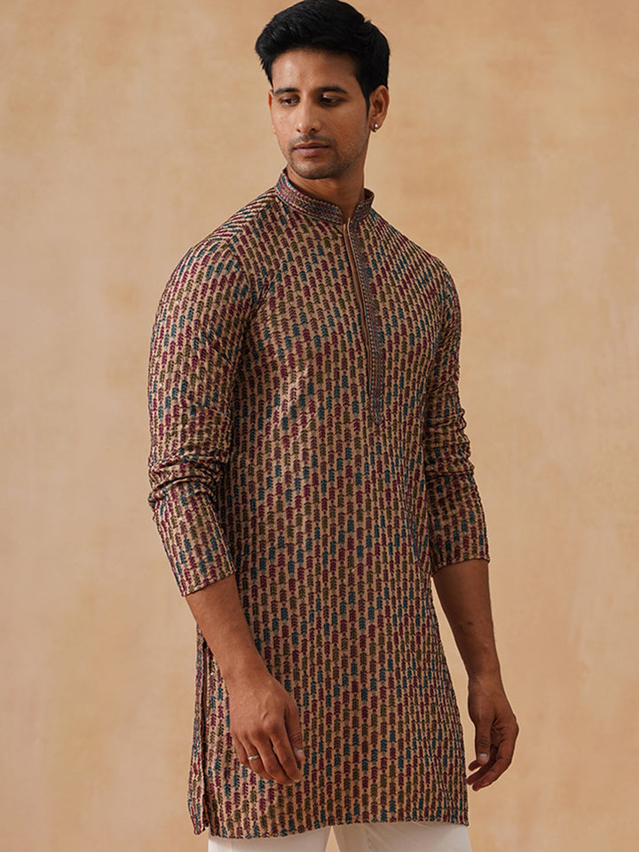 Viscose Rayon Embroidered Kurta