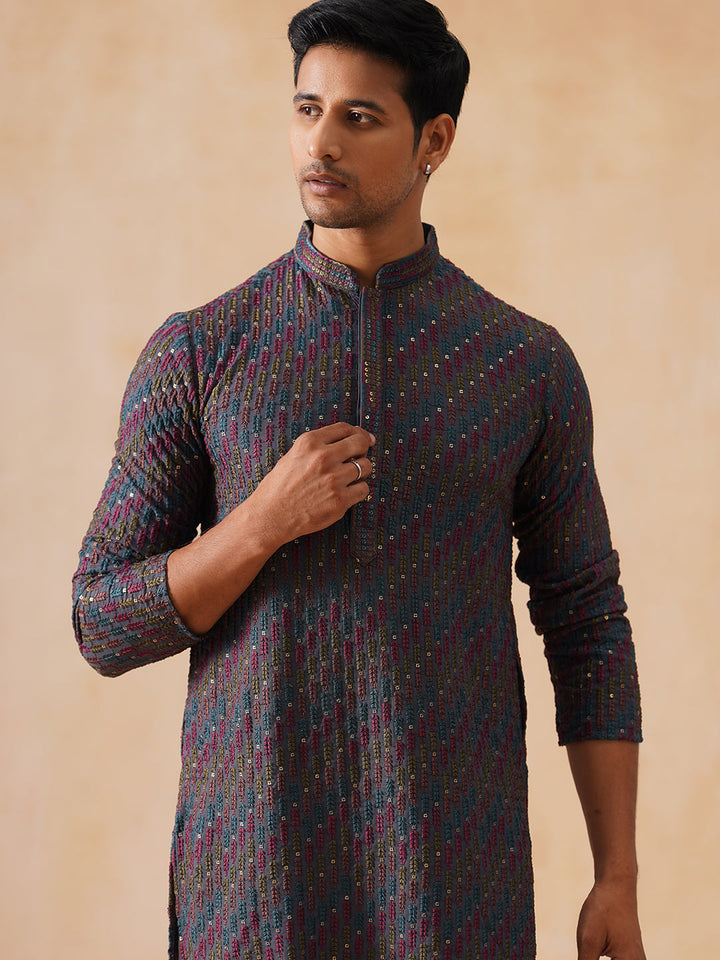 Viscose Rayon Embroidered Kurta