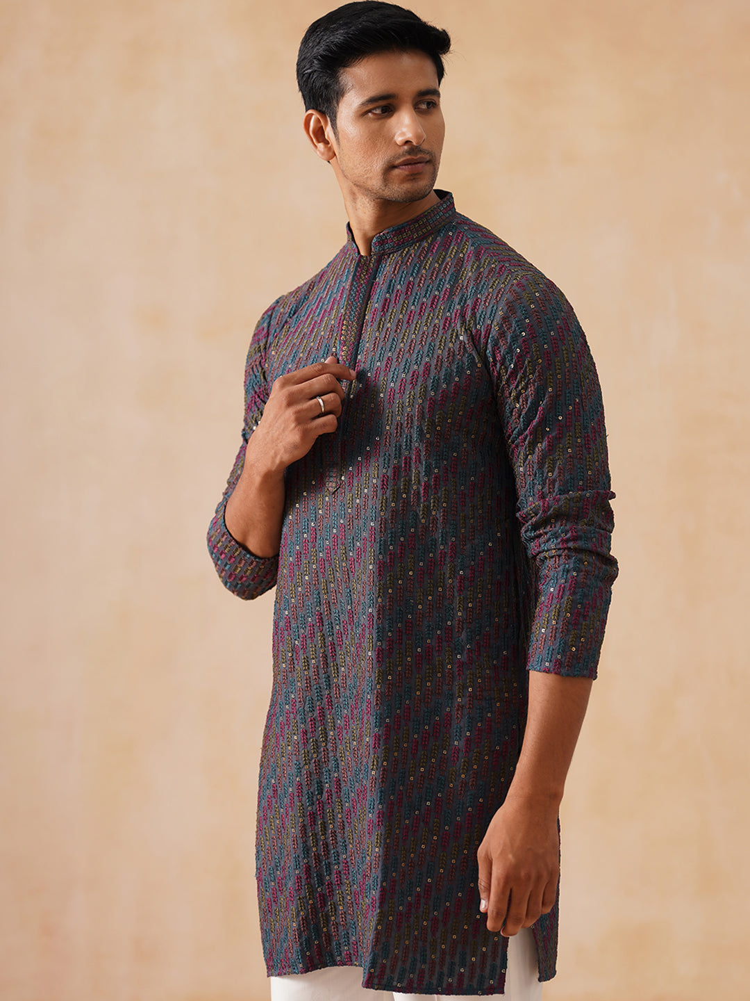 Viscose Rayon Embroidered Kurta