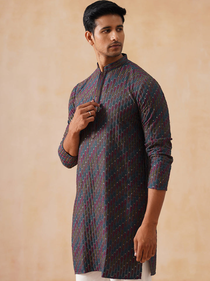 Viscose Rayon Embroidered Kurta