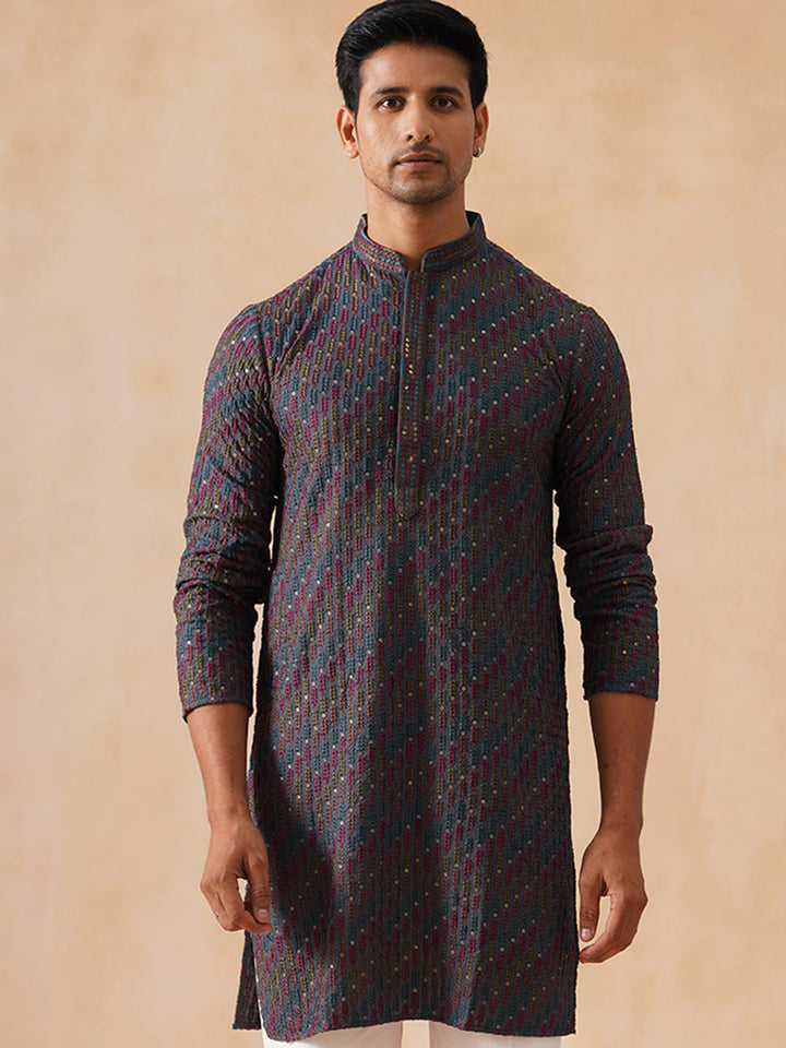 Viscose Rayon Embroidered Kurta