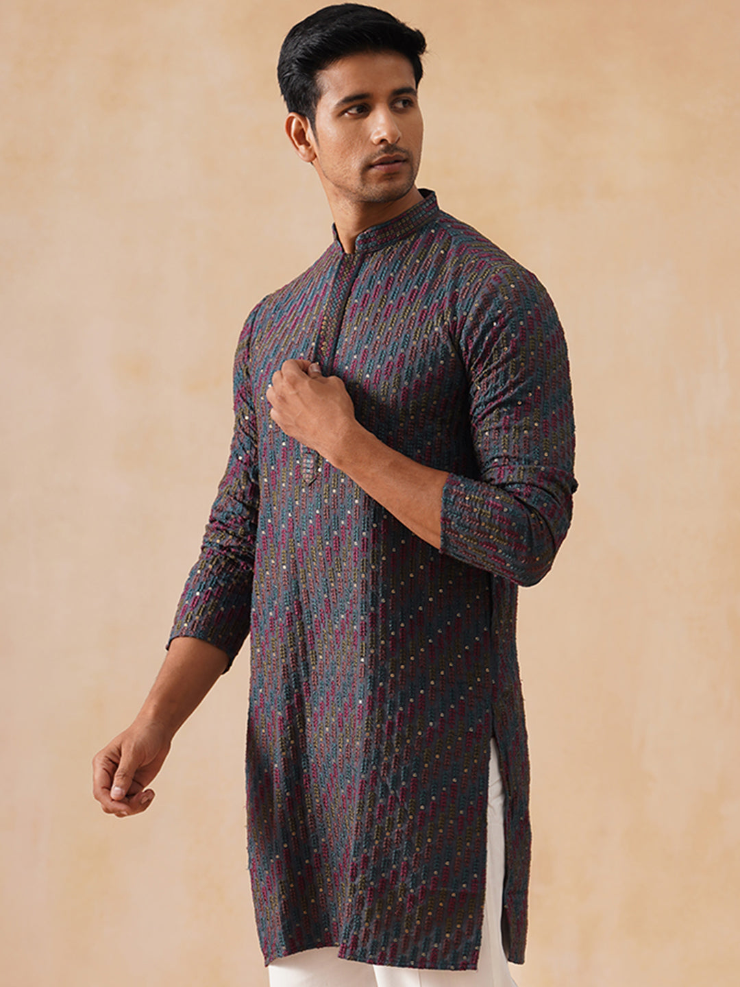 Viscose Rayon Embroidered Kurta