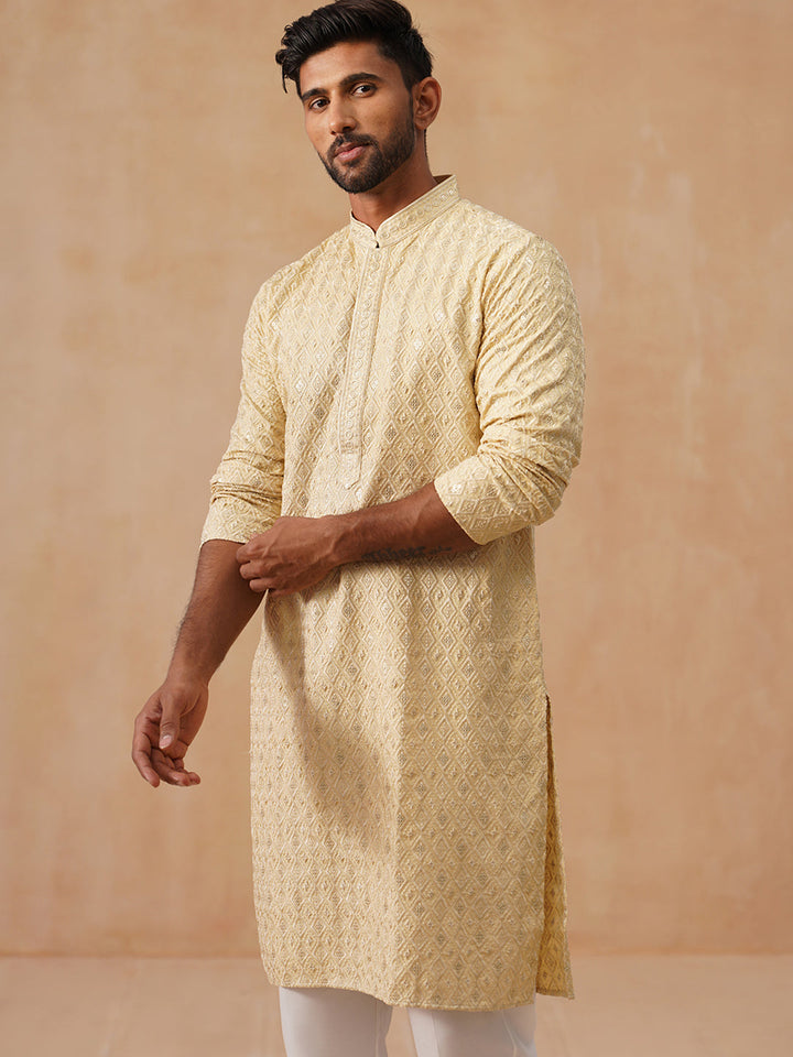 Viscose Rayon Embroidered Kurta