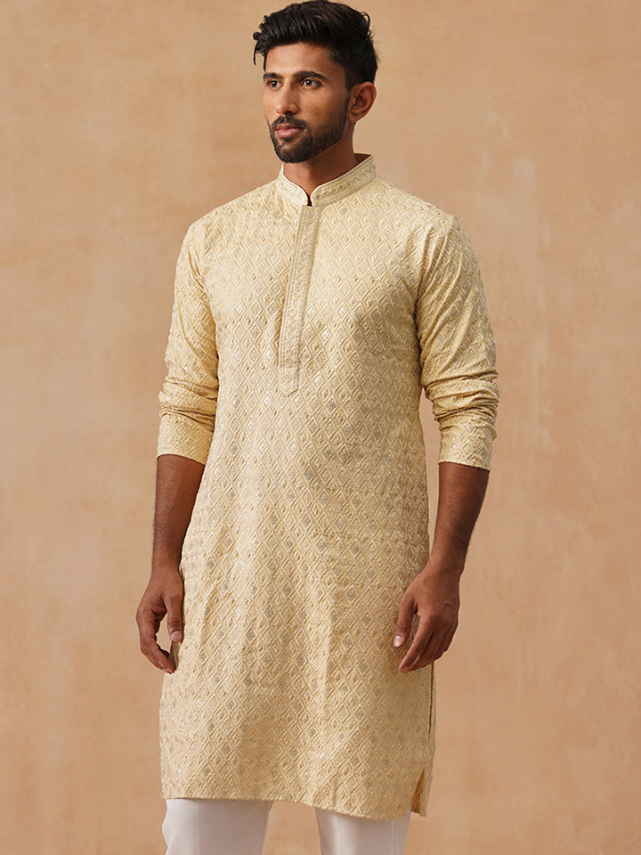 Viscose Rayon Embroidered Kurta