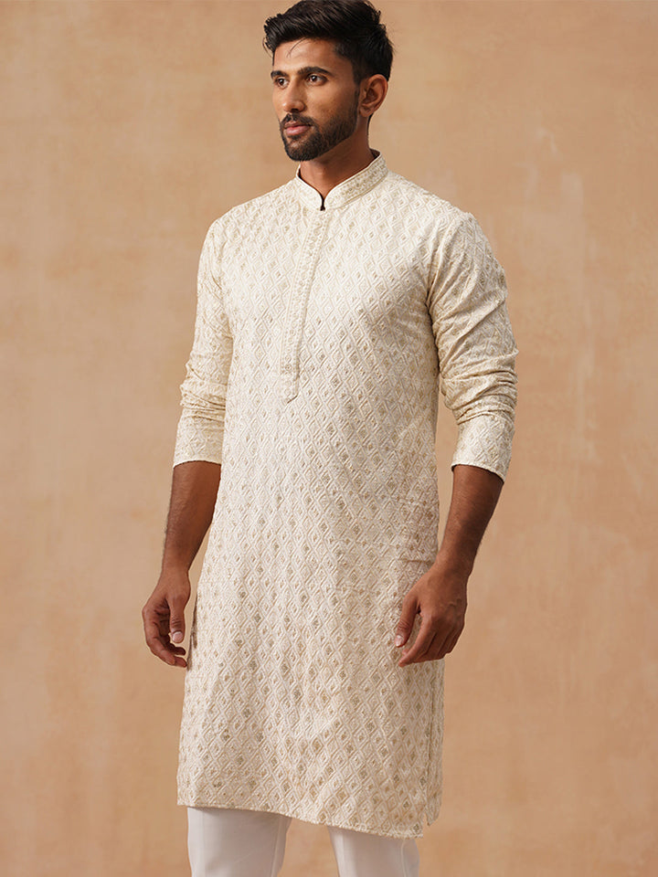 Viscose Rayon Embroidered Kurta