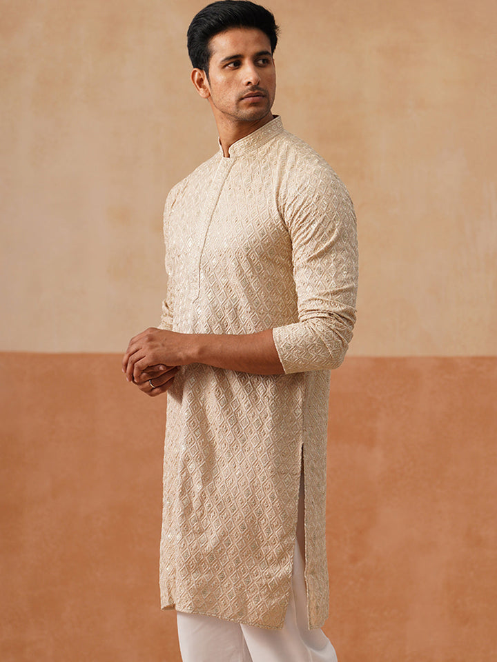 Viscose Rayon Embroidered Kurta