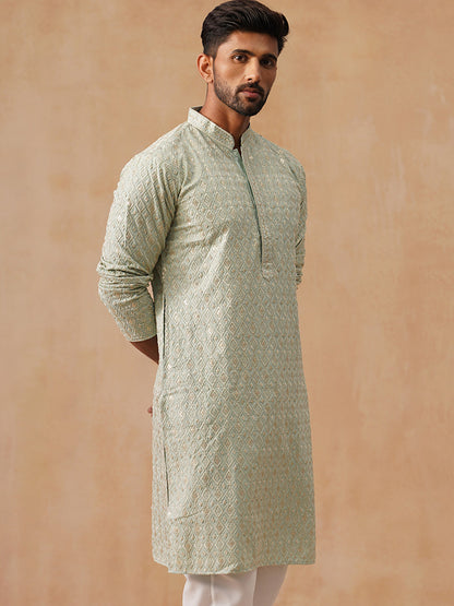 Viscose Rayon Embroidered Kurta