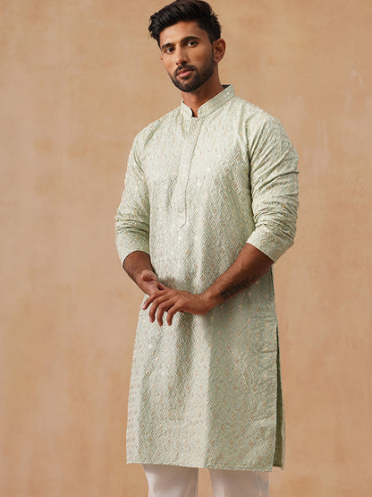 Viscose Rayon Embroidered Kurta