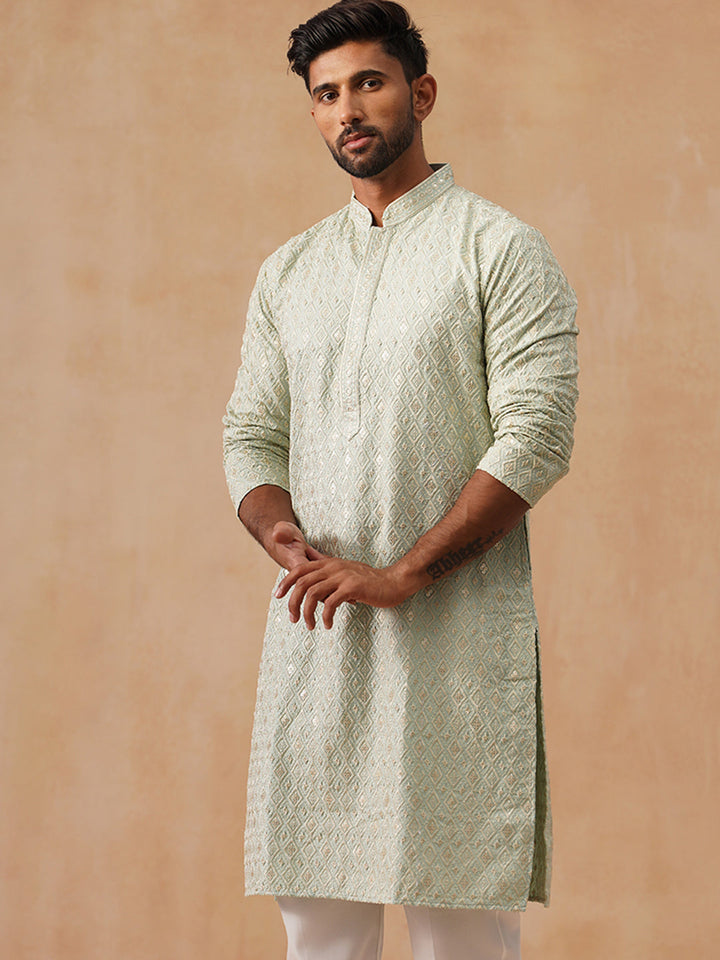 Viscose Rayon Embroidered Kurta